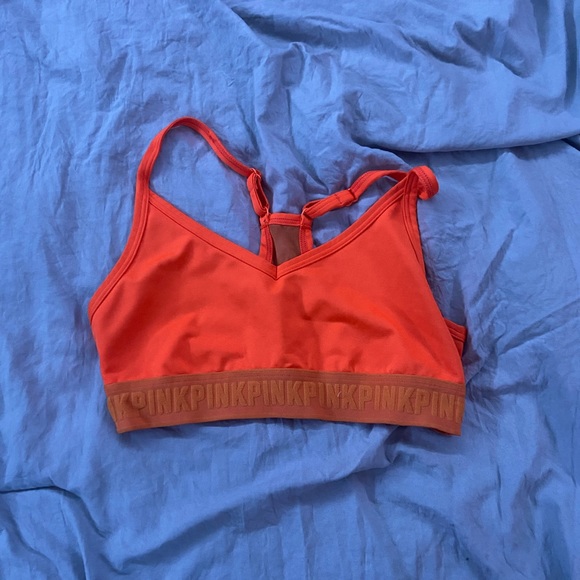 Neon Orange PINK Sports Bra - Picture 1 of 2